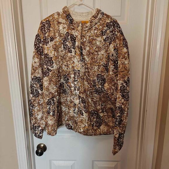 Ruby Rd Womens 3XL Lightweight Puffer Jacket Full Zip crepe Cardigan Soft - Picture 2 of 7